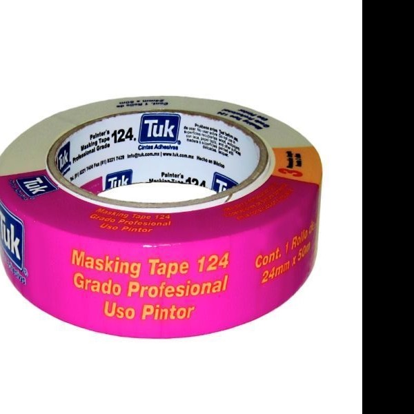 CINTA MASKING TAPE 24X50M. 124 TUK BOLSA MORADA PRO. PZA